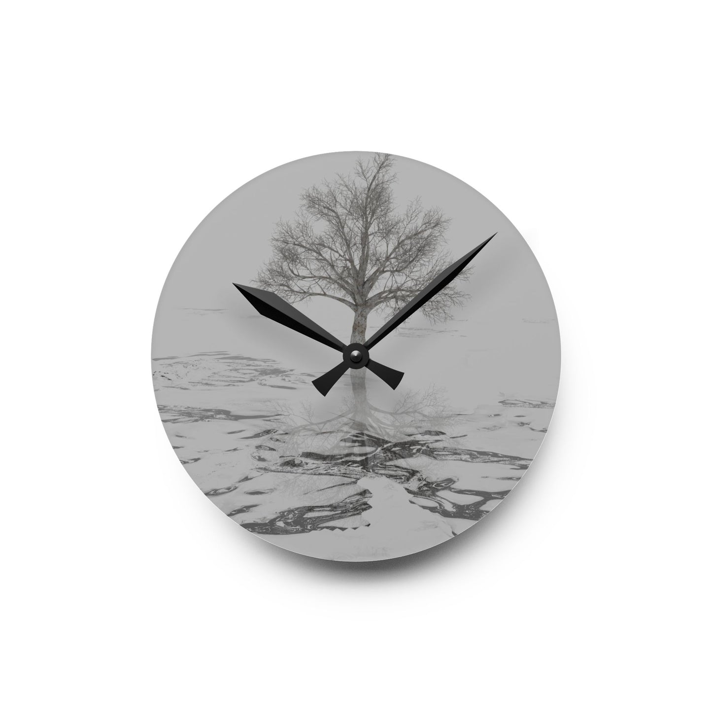 Acrylic Wall Clock (Tree picture)