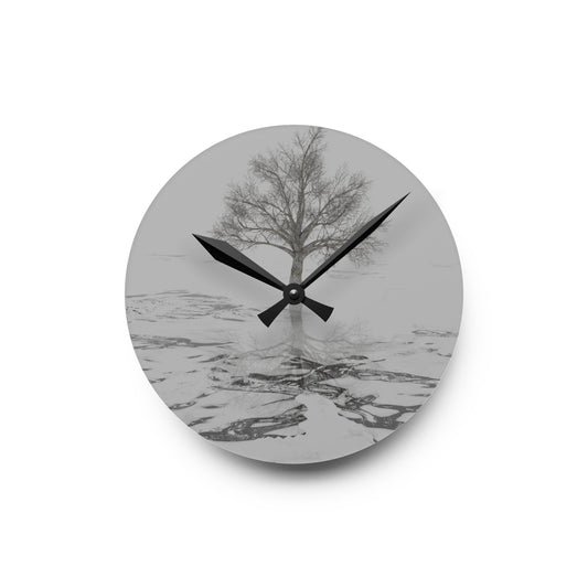 Acrylic Wall Clock (Tree picture)