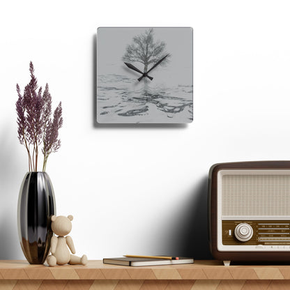 Acrylic Wall Clock (Tree picture)