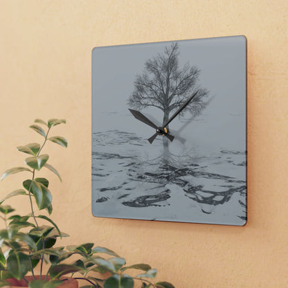Acrylic Wall Clock (Tree picture)