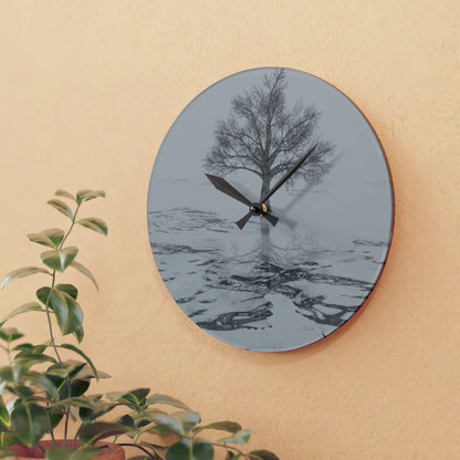 Acrylic Wall Clock (Tree picture)