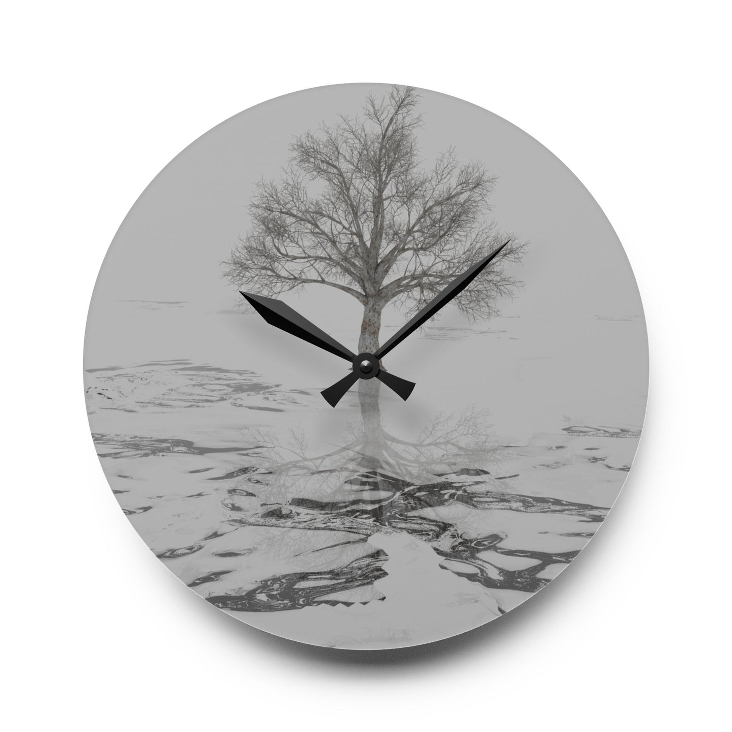 Acrylic Wall Clock (Tree picture)