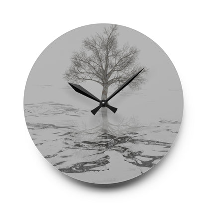 Acrylic Wall Clock (Tree picture)