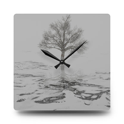 Acrylic Wall Clock (Tree picture)
